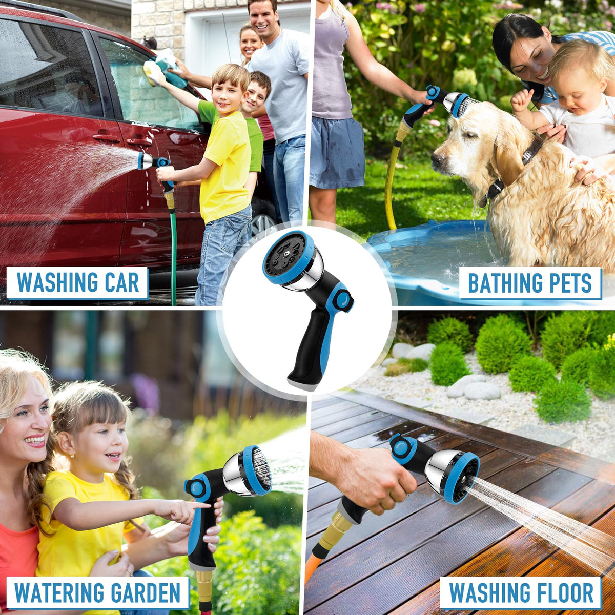 BIBURY nozzle excels at car wash and pet shower tasks.