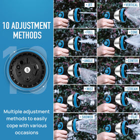 BIBURY thumb-control nozzle enables easy one-handed water flow.