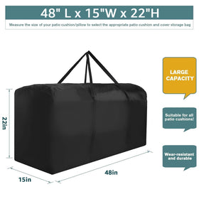 Bicherub cushion bag with reinforced handles for easy lifting and transport.