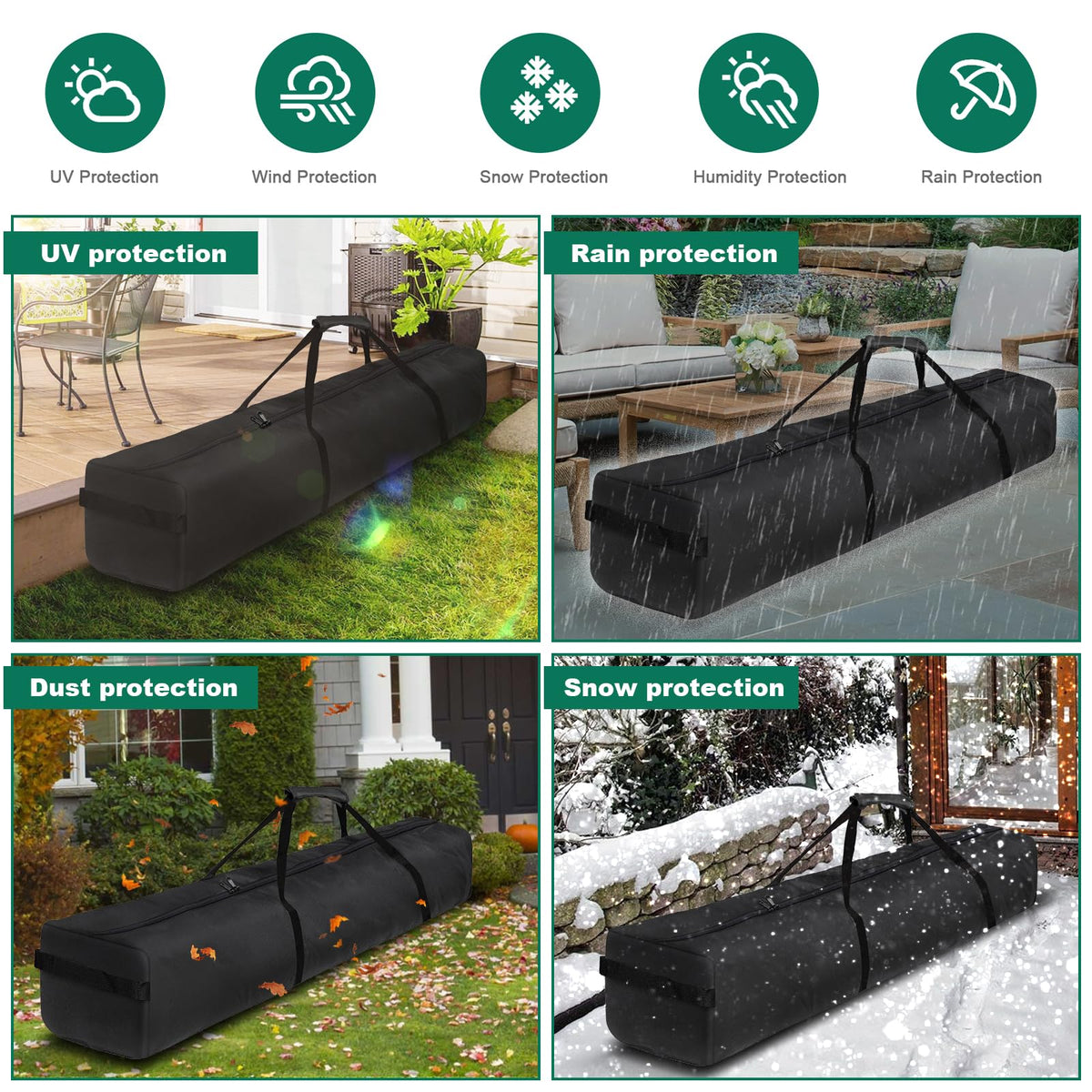 Bicherub umbrella bag easy-clean fabric for quick wipe-down after windy days.