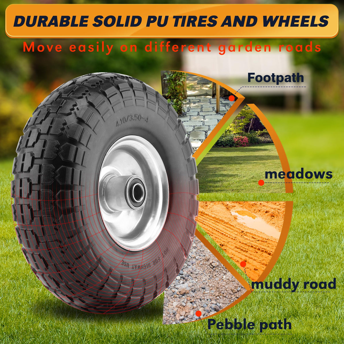 5/8-inch axle hole compatibility for broad cart compatibility.