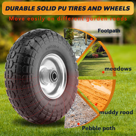 5/8-inch axle hole compatibility for broad cart compatibility.
