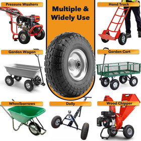 Versatile BIEAMA wheels fit garden carts, hand trucks, and wagons.
