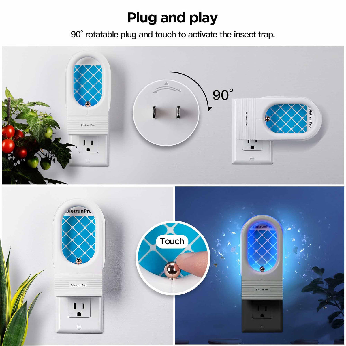 BietrunPro trap in bedroom or studio offers chemical-free capture