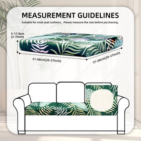 BIETYONE Green Forest stretch cover fits varied cushions snugly.