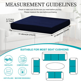 BIETYONE navy blue outdoor cushion cover adds a clean, durable touch to outdoor seating.