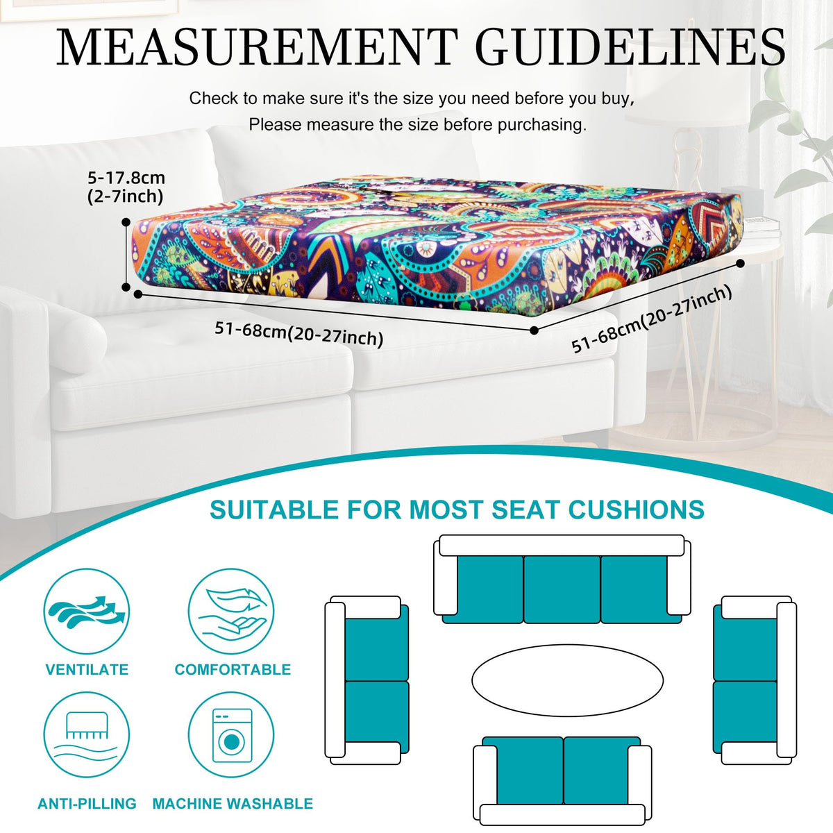 BIETYONE outdoor couch cover machine-washable for easy cleanup after use.
