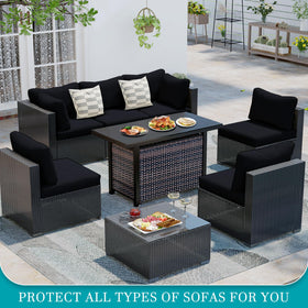BIETYONE cushion cover on outdoor furniture showing protection from sun and wear.