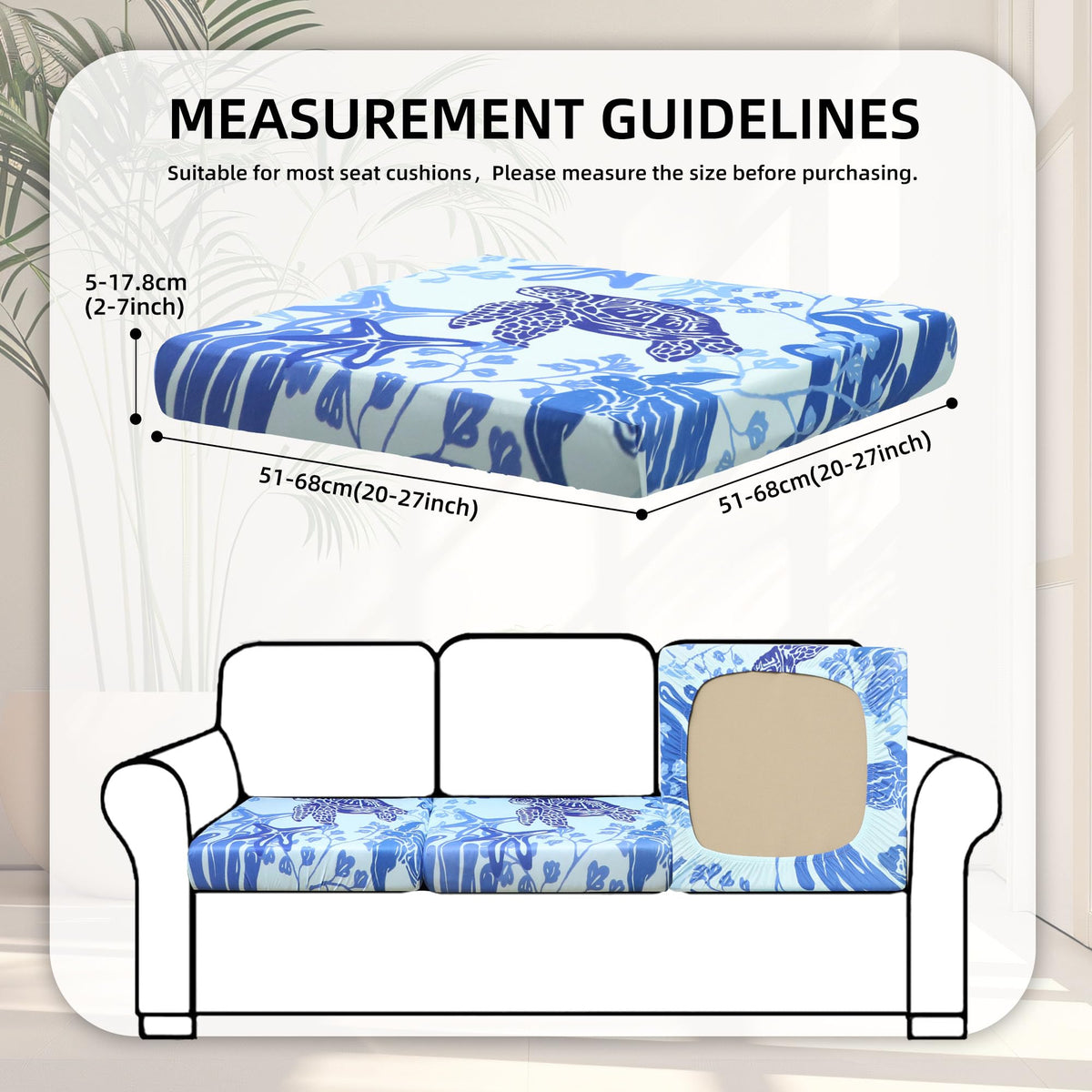 BIETYONE Sea Turtle stretch fabric close-up highlights soft, durable, breathable material.