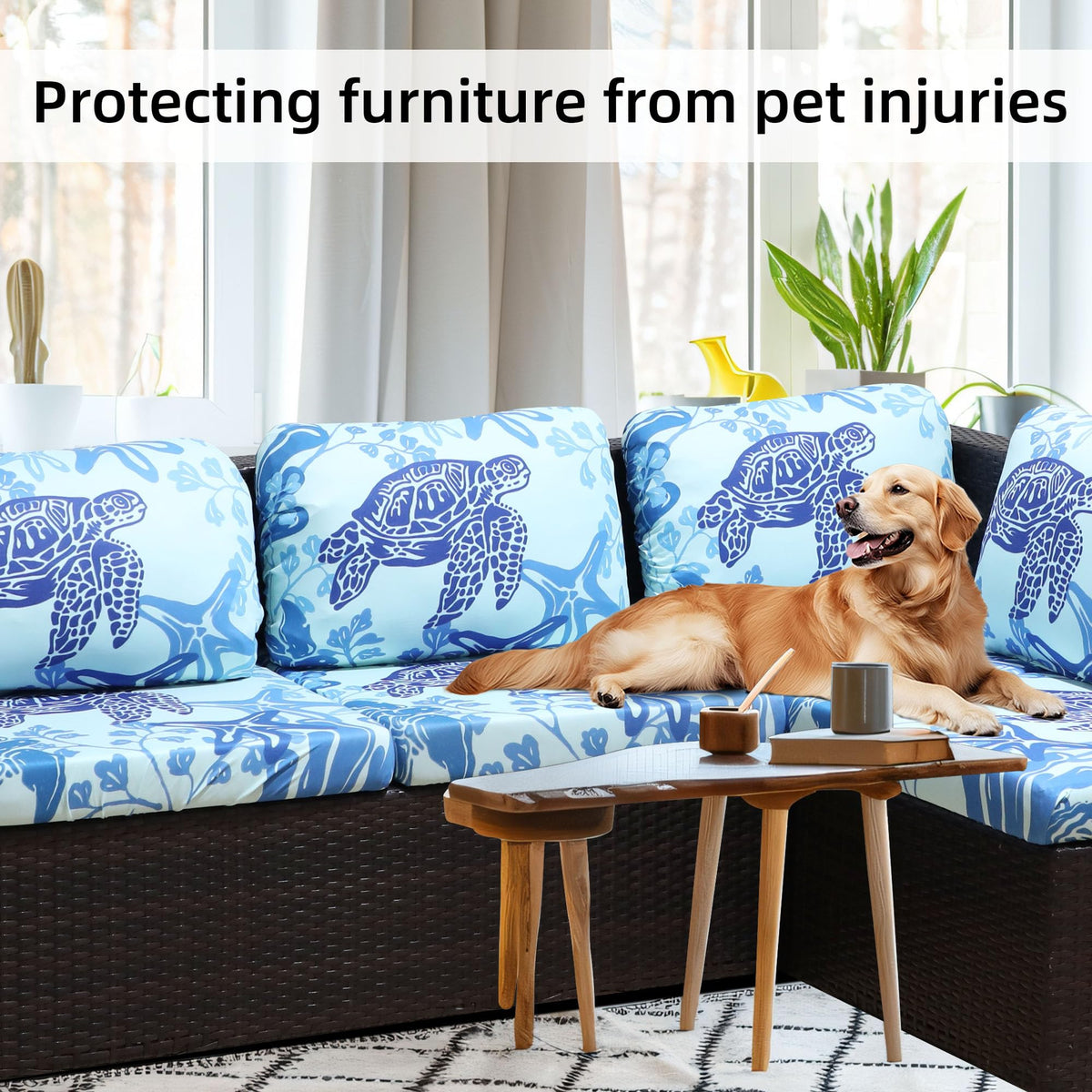 BIETYONE Sea Turtle protection covers shield cushions from wear and spills.