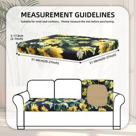 BIETYONE sunflower stretch cushion cover close-up fabric texture highlighting comfort and breathability.