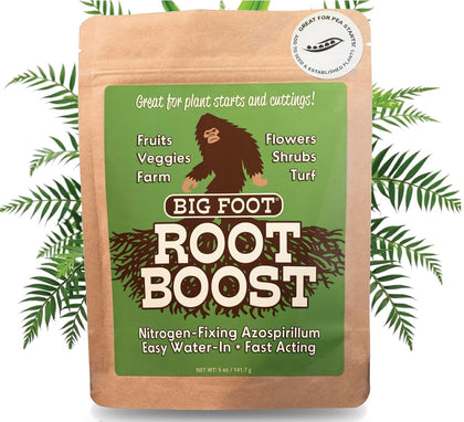 Big Foot Probiotic Root Boost bottle enables root development support.