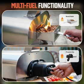 BIG HORN OUTDOORS 12in gas burner in action enables quick preheat