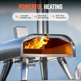 BIG HORN OUTDOORS 12in stone inside for even heat and crisp crust