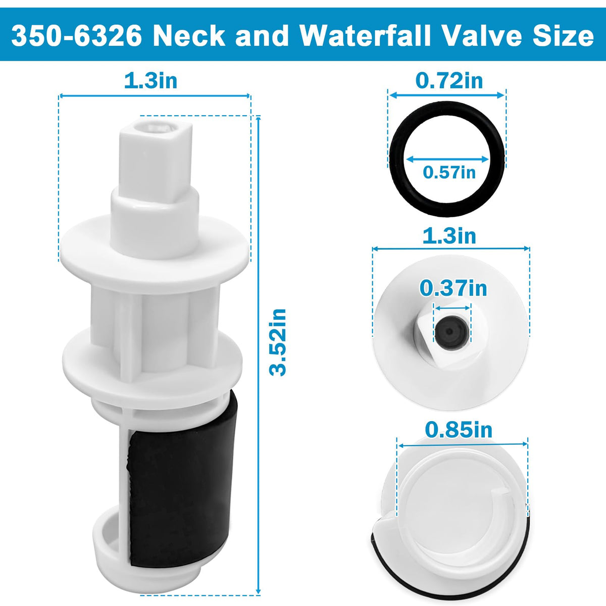 BigEmpty neck valve insert for Marquis spas neck and waterfall systems