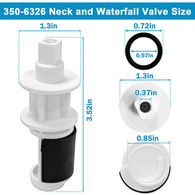 BigEmpty neck valve insert for Marquis spas neck and waterfall systems
