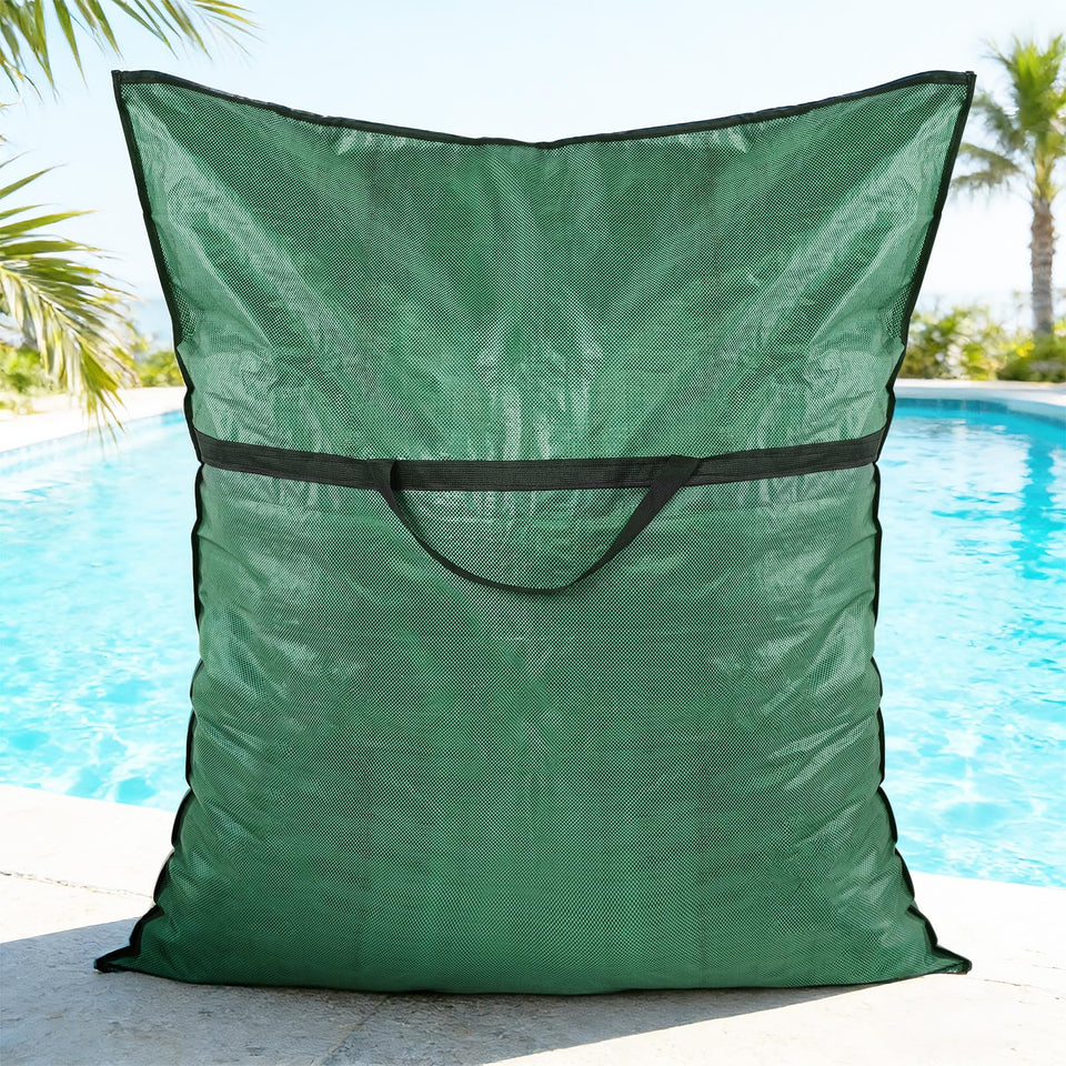 Biggun pool safety cover storage bag with front handles for easy one-handed use
