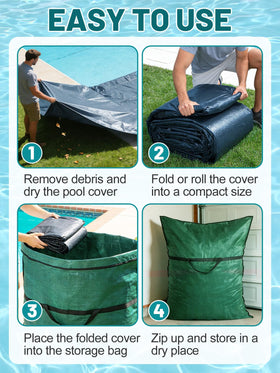 Biggun storage bag keeping pool accessories organized between seasons