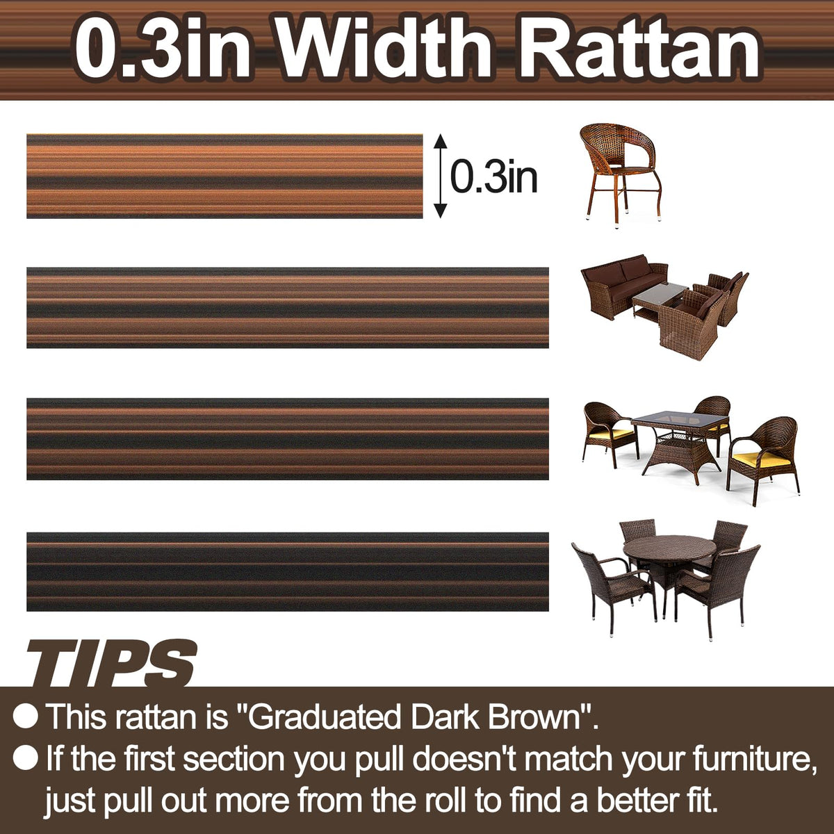 Biggun rattan DIY paint-ready finish enables color matching.