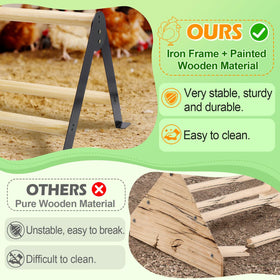 Biggun large roosting bars in wood ideal for multiple hens in a coop