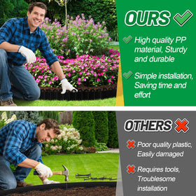 Bigmeta 23-piece splicable border enables flexible, custom garden layouts.
