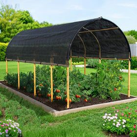 Bigmeta shade cloth installed with rope, tool-free setup for quick use.
