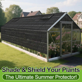 Bigmeta Cuttable Shade Cloth 10x30ft – 50% UV-Resistant Mesh Tarp with Rope for Garden, Patio & Greenhouse