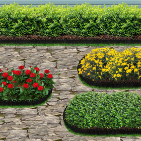Bigmeta durable PP material edging resists sun, rain, and wind for year-round use.