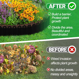 Bigmeta easy-install border with spikes simplifies quick edging projects.