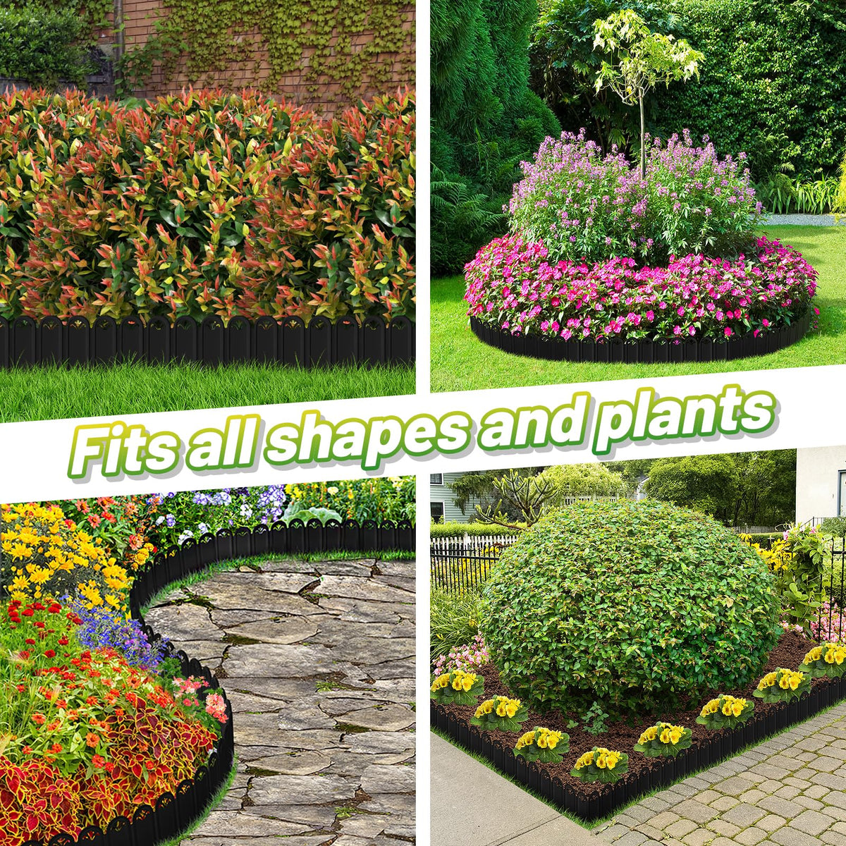 Bigmeta lawn bed divider border helps create tidy flower beds and pathways.