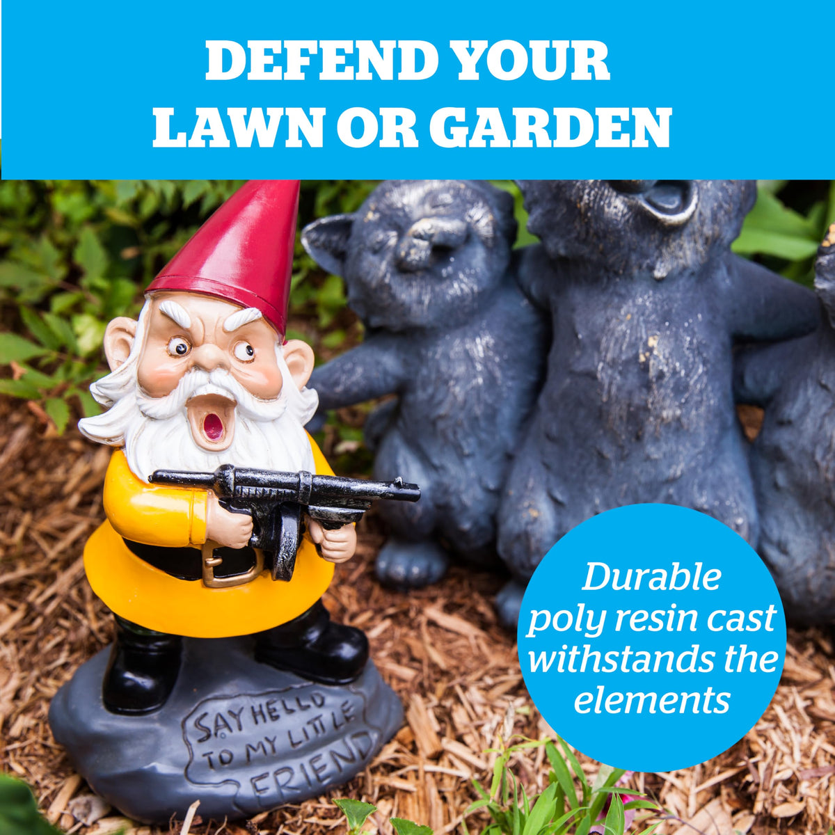 BigMouth Inc hand-painted gnome with vivid details for standout display