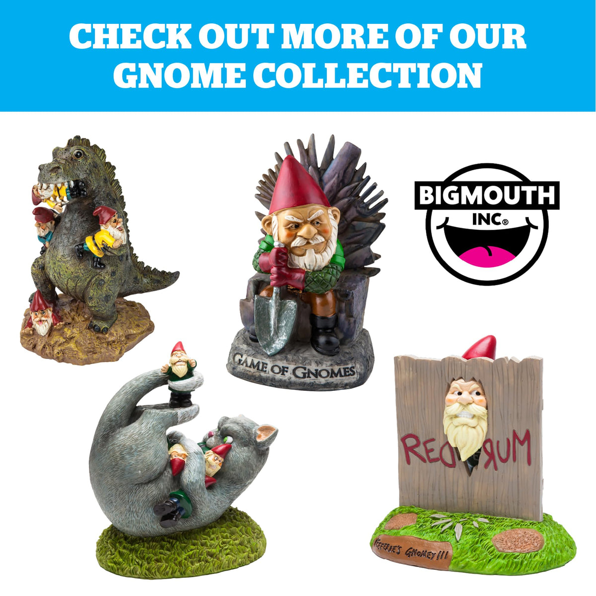 BigMouth Inc indoor-outdoor display gnome fits desks or windowsills for versatile decor