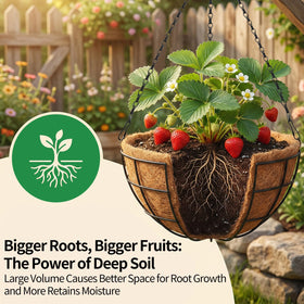 BIGNEWWANG thick coco coir liner keeps soil organized