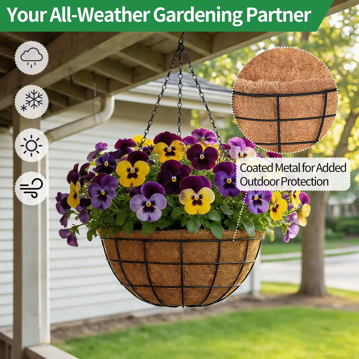 BIGNEWWANG versatile planters for porch, balcony, or garden displays