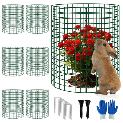 Bigwish plant protector cages ready for assembly protect young plants from rabbits and squirrels.