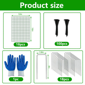Included zip ties enable quick, tool-free assembly of a secure plant enclosure.