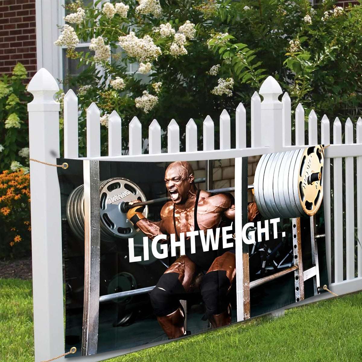 BIiaiue Ronnie Coleman banner for travel and filming setups