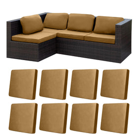BIETYONE 8 piece stretch cushion covers in camel protect outdoor cushions and refresh decor