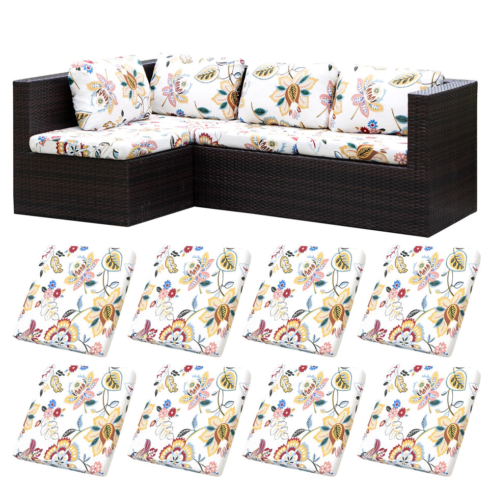 BIETYONE 8Pcs cushion covers package content showing eight flexible outdoor covers for quick refresh.