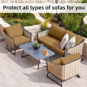 BIETYONE camel outdoor cushion covers are machine washable and easy to maintain