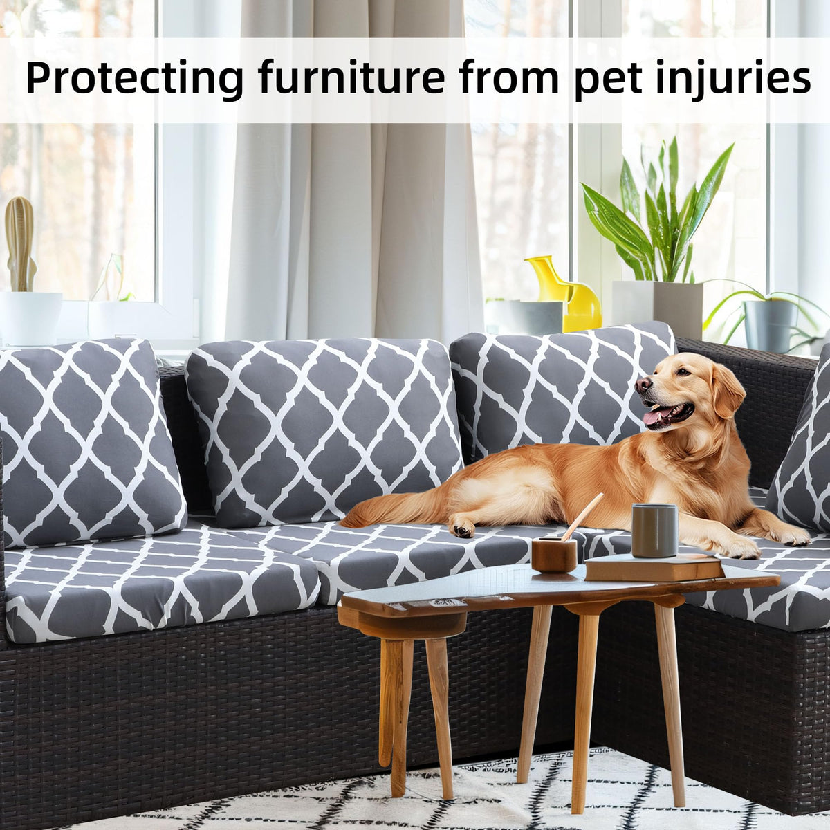 BIETYONE machine-washable cushion cover for easy outdoor maintenance.