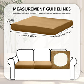 BIETYONE outdoor couch slipcovers in camel stretch to fit varied cushion shapes