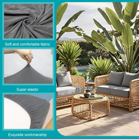 BIETYONE grey cushion covers used on outdoor sofas and patio chairs