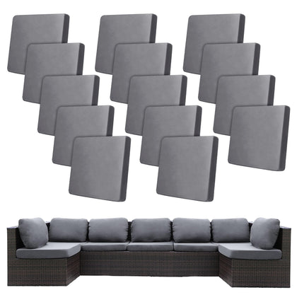 BIETYONE 14Pcs stretch cushion covers in grey packaging content for easy sofa refresh