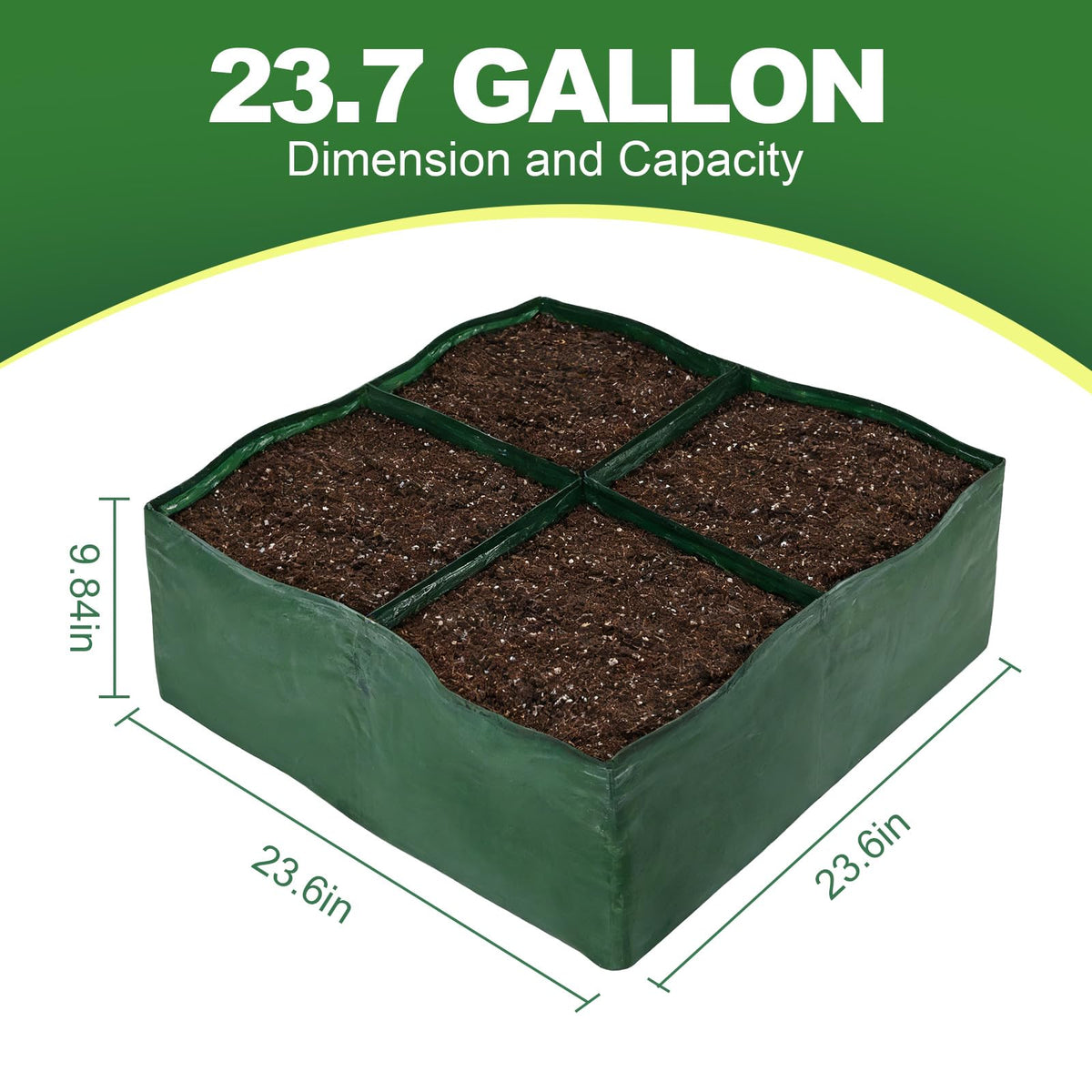 BIJOKETTEN 3-pack square planter bags in use on patio