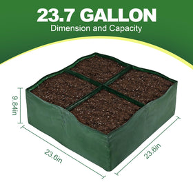 BIJOKETTEN 3-pack square planter bags in use on patio