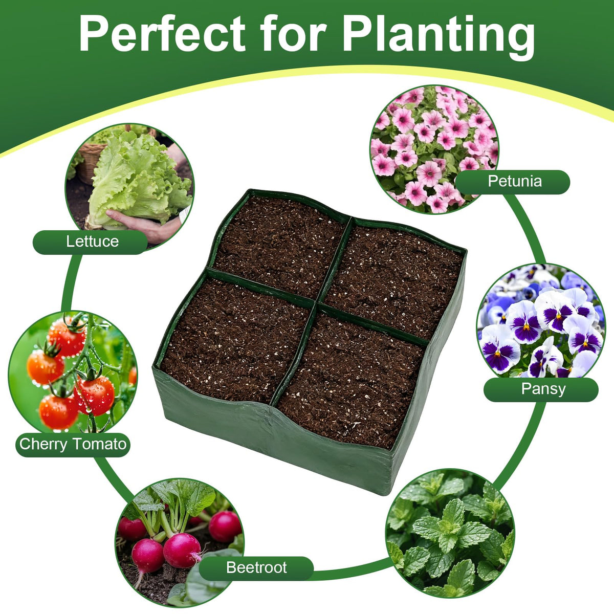 BIJOKETTEN 3-pack suitable for vegetables, herbs, and flowers