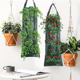 BIJOKETTEN hanging planters ready for summer harvest of berries and greens