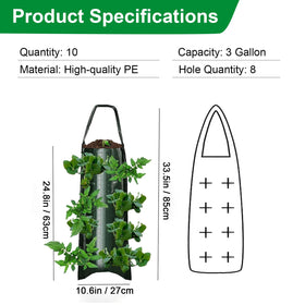 BIJOKETTEN hanging strawberry planter close-up with planting pockets and sturdy PE