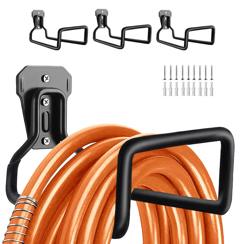 BIJOKETTEN Hose Hanger on wall mount keeping three hoses organized and tangle-free